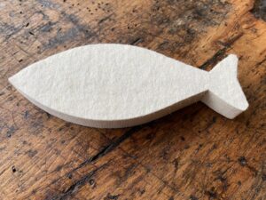 caadoog Pesce in feltro, gioco per Cani Gatti naturale e divertente Made in Italy