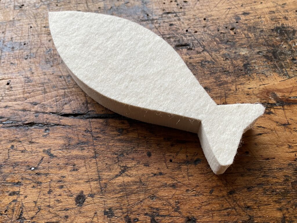 caadoog Pesce in feltro, gioco per Cani Gatti naturale e divertente Made in Italy